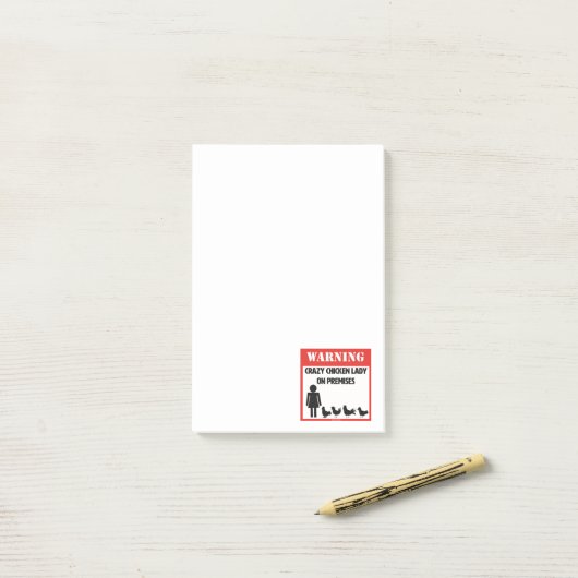 Post-it® Notes folles de Madame post-it de poulet (Sur un bureau)