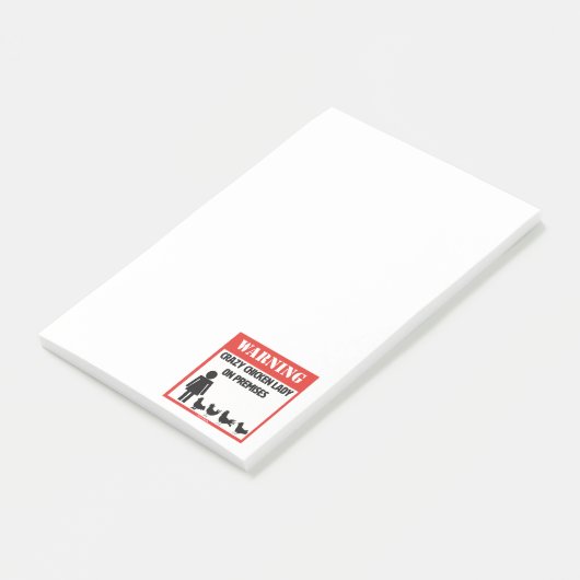 Post-it® Notes folles de Madame post-it de poulet (Incliné)