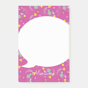 Post-it Notes Fromage Rose Souris Rétro