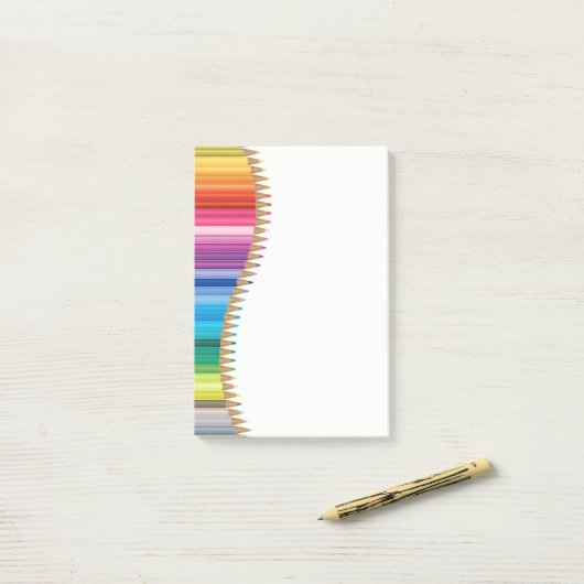 Post-it-Notes-gekleurde potloden Post-it® Notes (Op bureau)