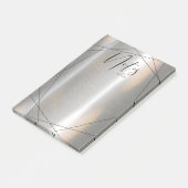 Post-it® Notes Géométriques Métalliques Argent/Noir ID648 (Incliné)