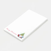 Post-it Notes Gnome avec chapeau de sapin de Noël (Incliné)