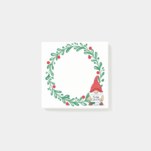 Post-It Notes Gnome de Noël et Couronne