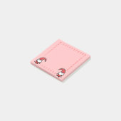 Post-it Notes Gnome Rouge avec Champignons (Incliné)
