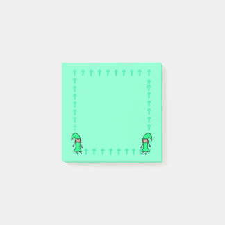 Post-it Notes Gnome Vert avec Champignons