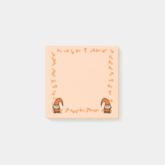 Post-it Notes Gnomes Orange avec Champignons