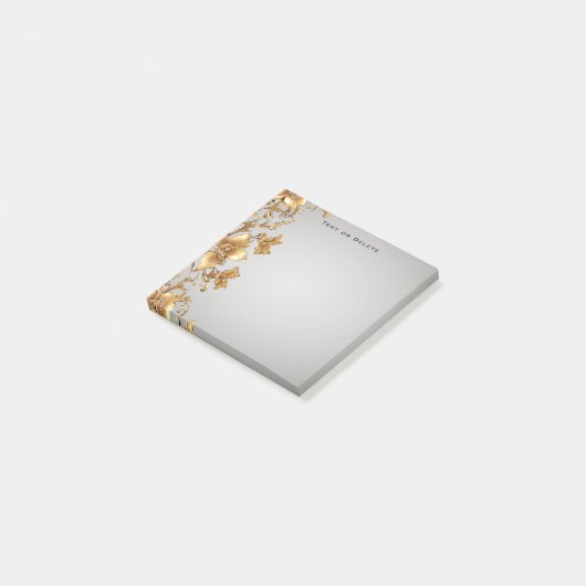 Post-it® Notes Gold Floral Post (Incliné)