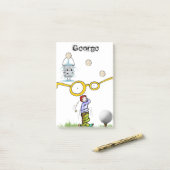 Post-it® Notes Golfeur (Sur un bureau)
