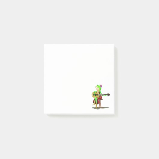 Post-it® Notes Grenouille Drôle Jouant de la Guita (Devant)