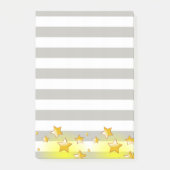 Post-it Notes Grijs Streep Geel Sterren (Voorkant)