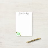 Post-it Notes Groene Schildpadden Bloemen (Op bureau)