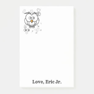 Post-it® Notes Hibou coloriage Post it Note