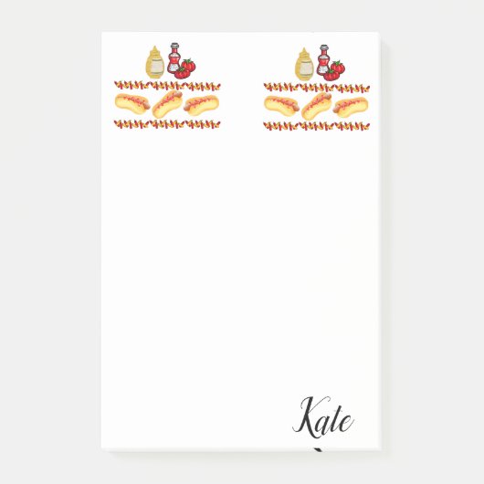 Post-it Notes Hotdogs Ketchup Moutarde Nourriture (Devant)