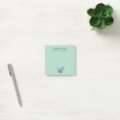 Post-it® Notes - Hydrangea Floral sur Mint Green (Bureau)