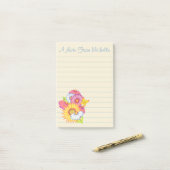 Post-it® Notes informatiques personnalisées pour les Fleurs (Sur un bureau)