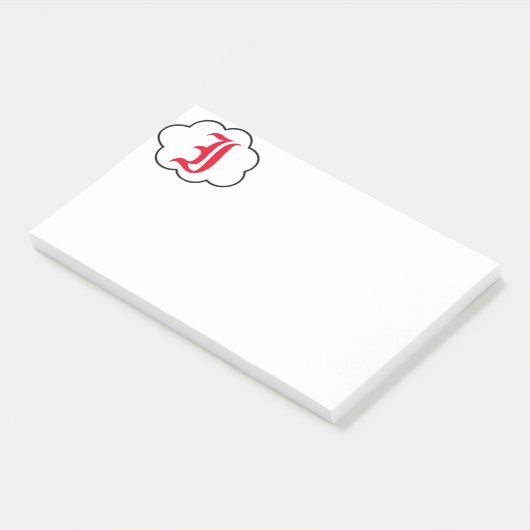 Post-it® Notes initiales du monogramme I (Incliné)