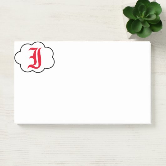 Post-it® Notes initiales du monogramme I (Bureau)