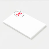 Post-it® Notes initiales X Monogrammes post-it (Incliné)