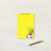 Post-it Notes Jaune Plage Amusant (Sur un bureau)