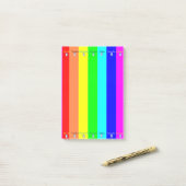 Post-it Notes Jours de la semaine Rayure Manchot (Sur un bureau)