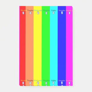 Post-it Notes Jours de la semaine Rayure Manchot