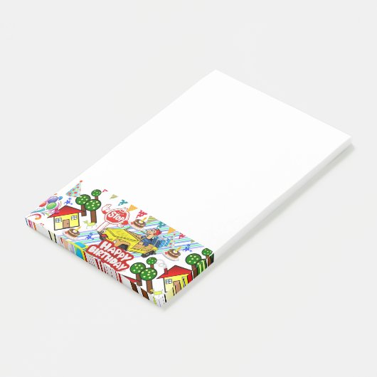 Post-it Notes Joyeux Anniversaire Voitures (Incliné)