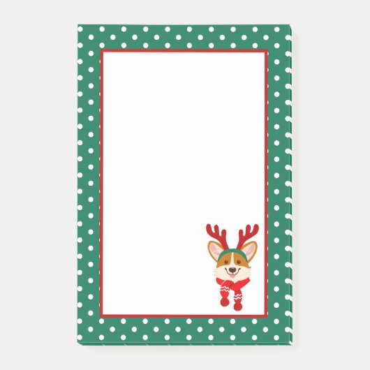 Post-It Notes Joyeux Noël Corgi Chien (Devant)