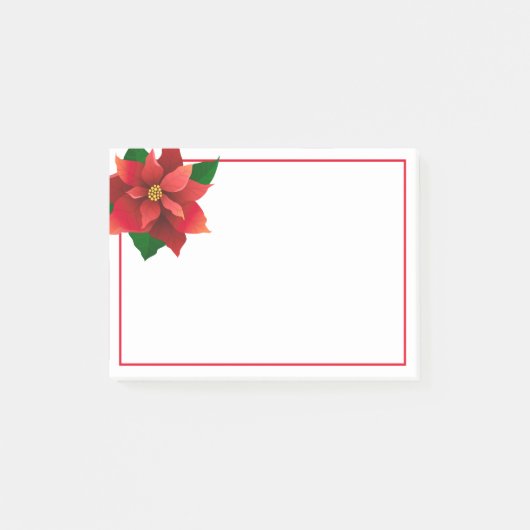 Post-it-Notes-Kerstmis Poinsettia Post-it® Notes (Voorkant)
