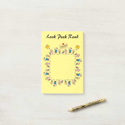 Post-it Notes Kids Notes Coup d'oeil Lire (Sur un bureau)