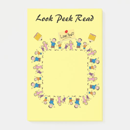 Post-it Notes Kids Notes Coup d'oeil Lire (Devant)