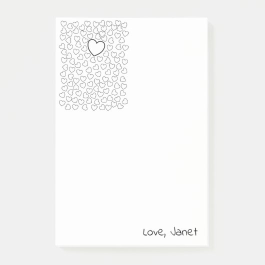 Post-it Notes Kleuren Hartjes (Voorkant)