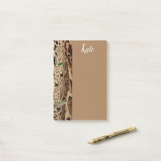 Post-it Notes Léopard (Sur un bureau)