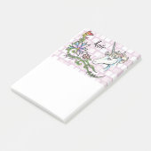 Post-it Notes Licorne Rose Floral (Incliné)