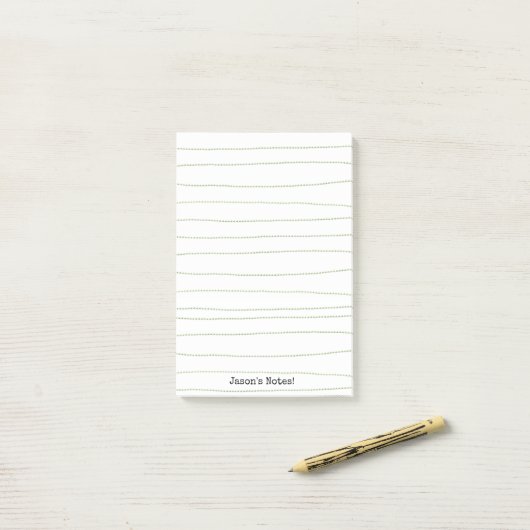 Post-it® Notes Lignes Vertes (Sur un bureau)