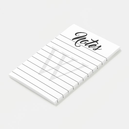Post-it® Notes linéaires monogrammes (Incliné)