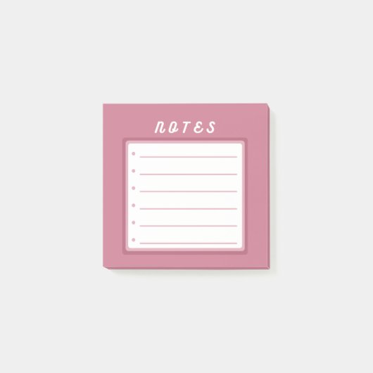 Post-it® Notes listées Pink Cute (Devant)