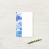 Post-it Notes Maison de plage Blanc Dove Océan (Sur un bureau)