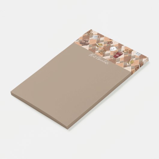Post-it Notes Marshmallow Chocolat Chaud (Incliné)