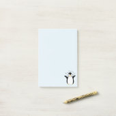 Post-it Notes met schattige Penguin-Baby (Op bureau)