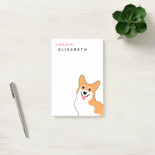 Post-it® Notes mignonnes de corgi (Bureau)