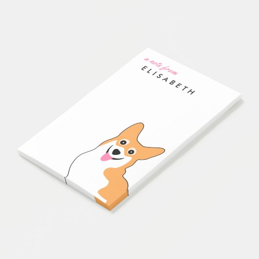 Post-it® Notes mignonnes de corgi (Incliné)