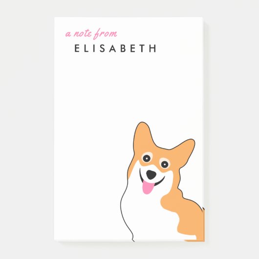 Post-it® Notes mignonnes de corgi (Devant)