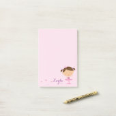 Post-it® Notes mignonnes de fille de ballerine de danseur (Sur un bureau)