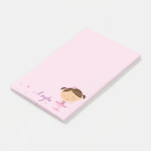 Post-it® Notes mignonnes de fille de ballerine de danseur (Incliné)