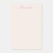 Post-it® Notes minimalistes roses tendres (Devant)
