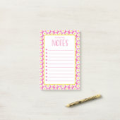Post-it® Notes Modernes Daisies (Sur un bureau)
