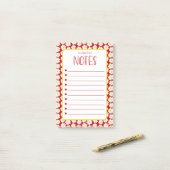 Post-it® Notes Modernes Daisies (Sur un bureau)