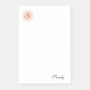 Post-it® Notes Monogramme Rose