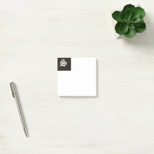 Post-It Notes Monogrammées avec un S Initial (Bureau)