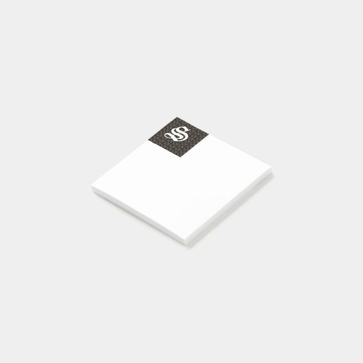 Post-It Notes Monogrammées avec un S Initial (Incliné)
